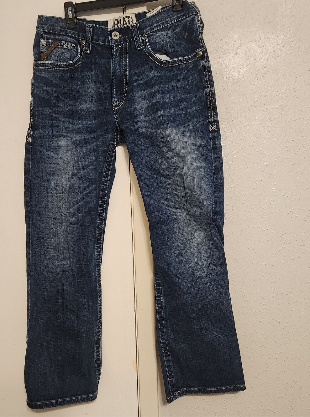 Ariat Men's Dark Blue M4 Low Rise Boot Jeans